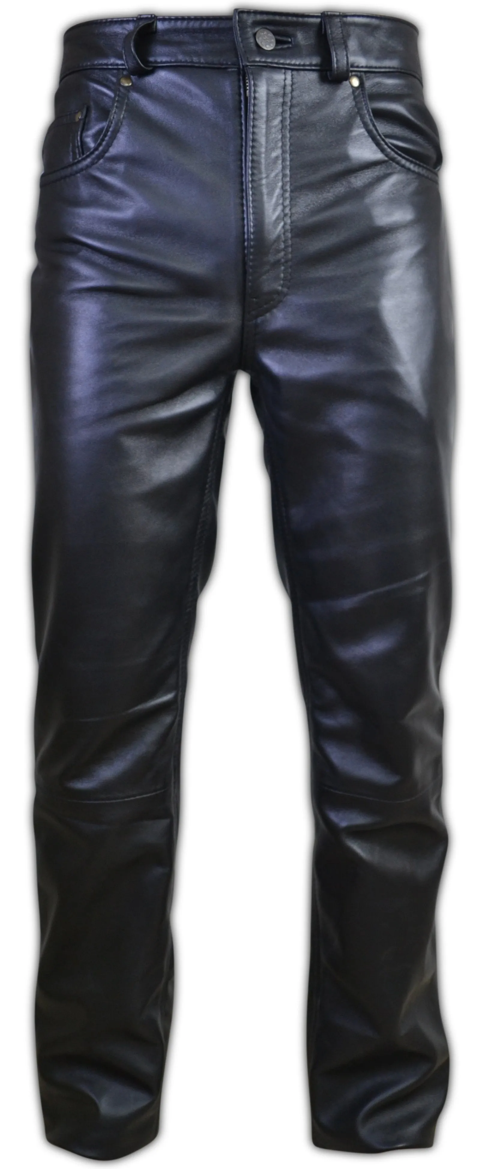 5 Pocket Jeans Style Leather Pant