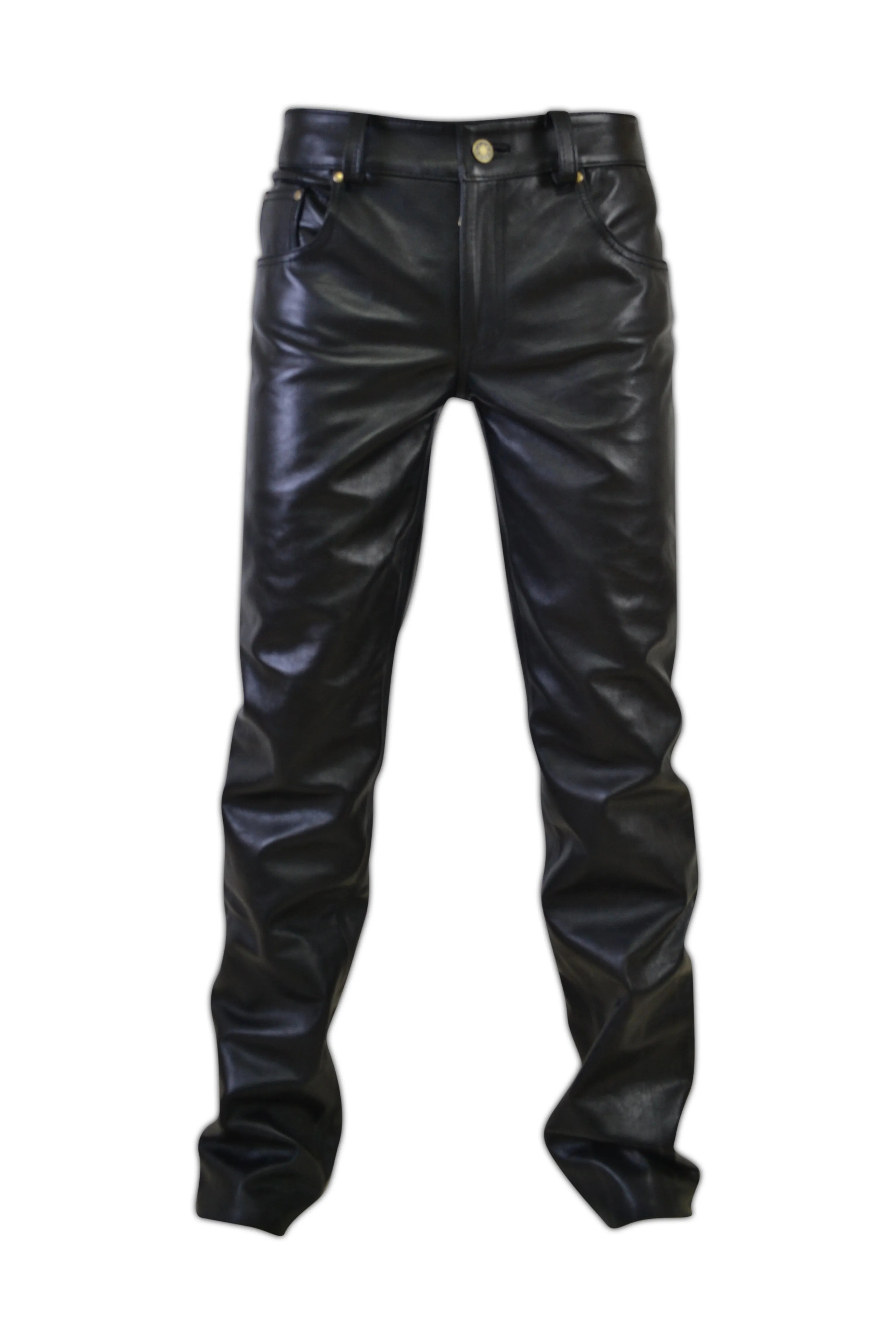 5 Pocket Jeans Style Leather Pant