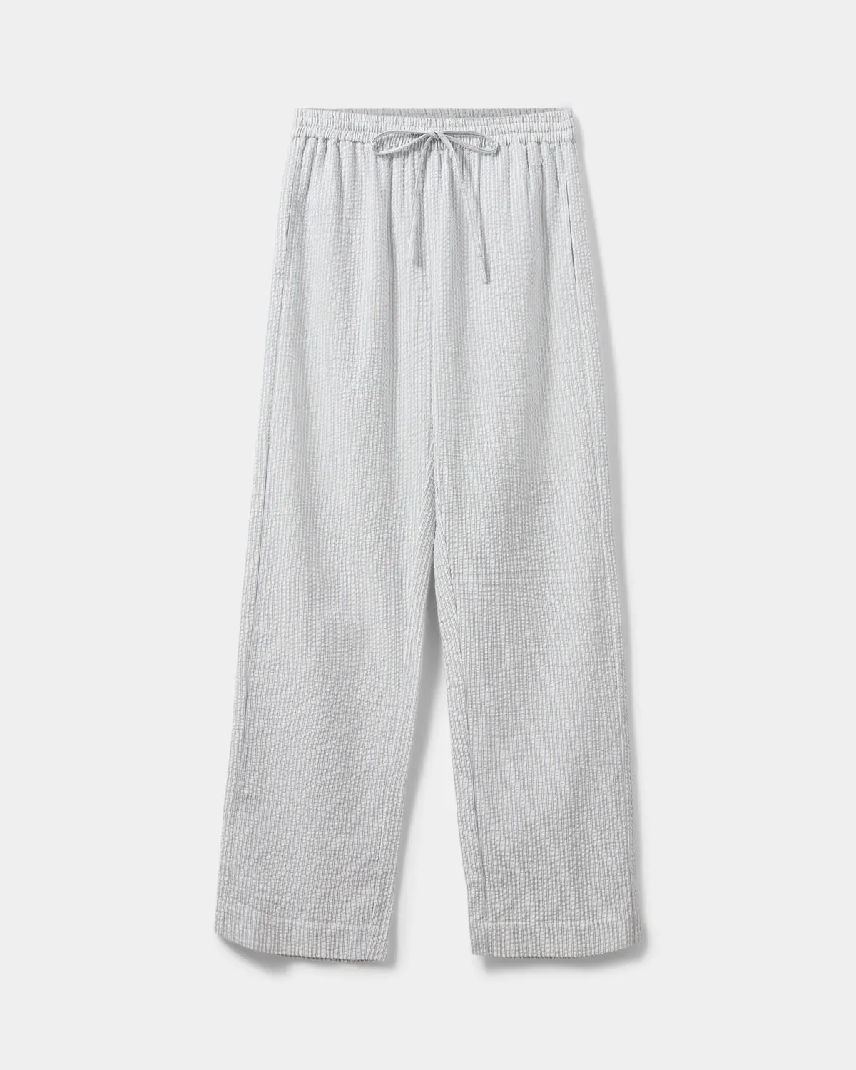 ABIGAILESW TROUSERS - Antique White w Blue