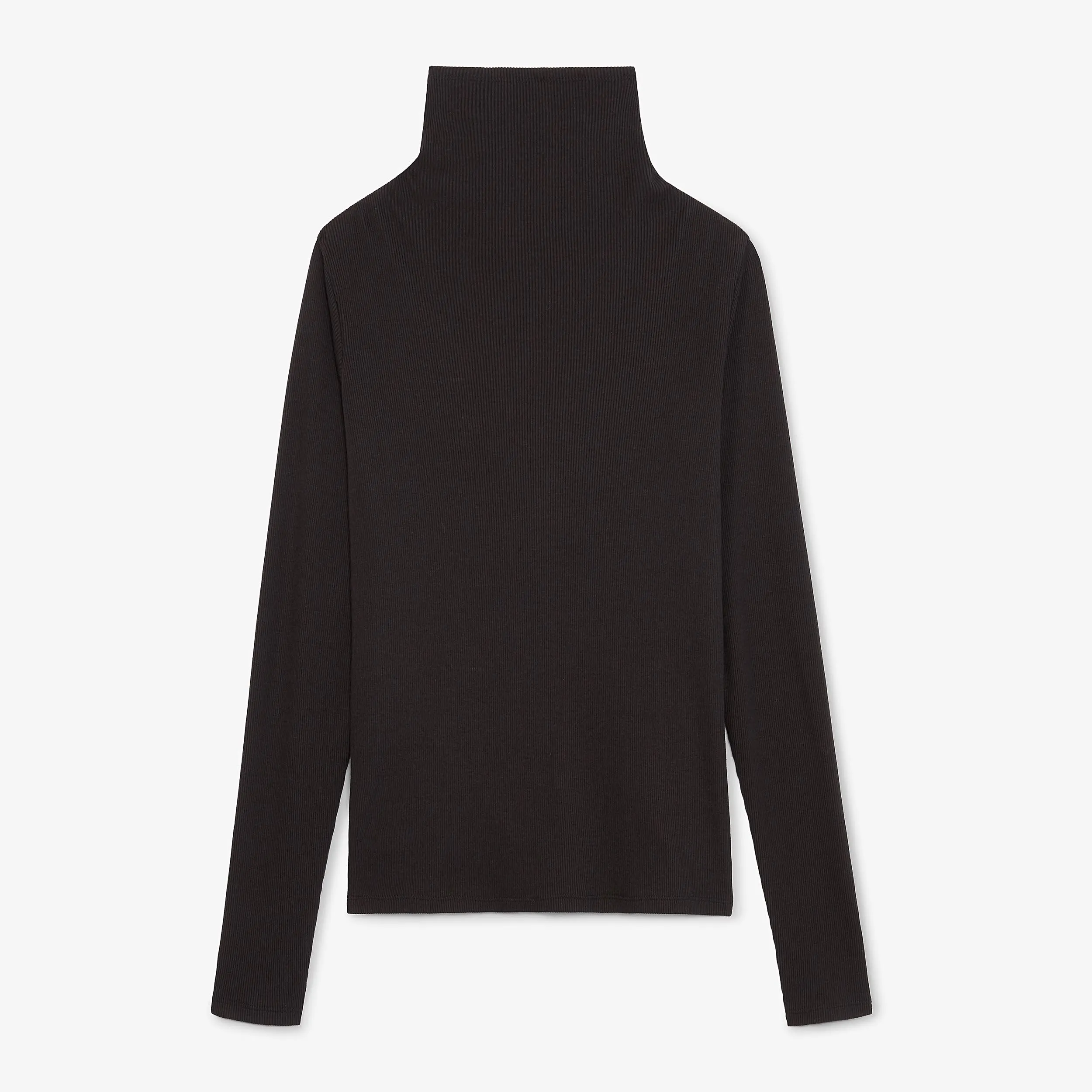 Axam Layering Turtleneck - Ribbed Pima Cotton :: Black