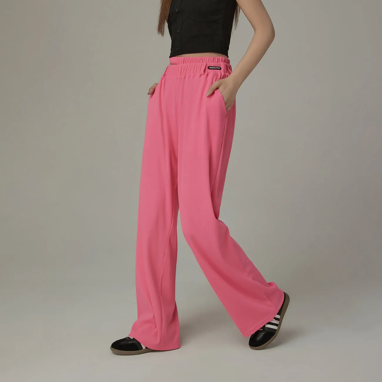 Banding Loose Fit Slit Daily Pants