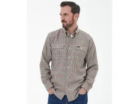 Barbour Foss Tailored Buttondown Collar Shirt in Olive Plaid