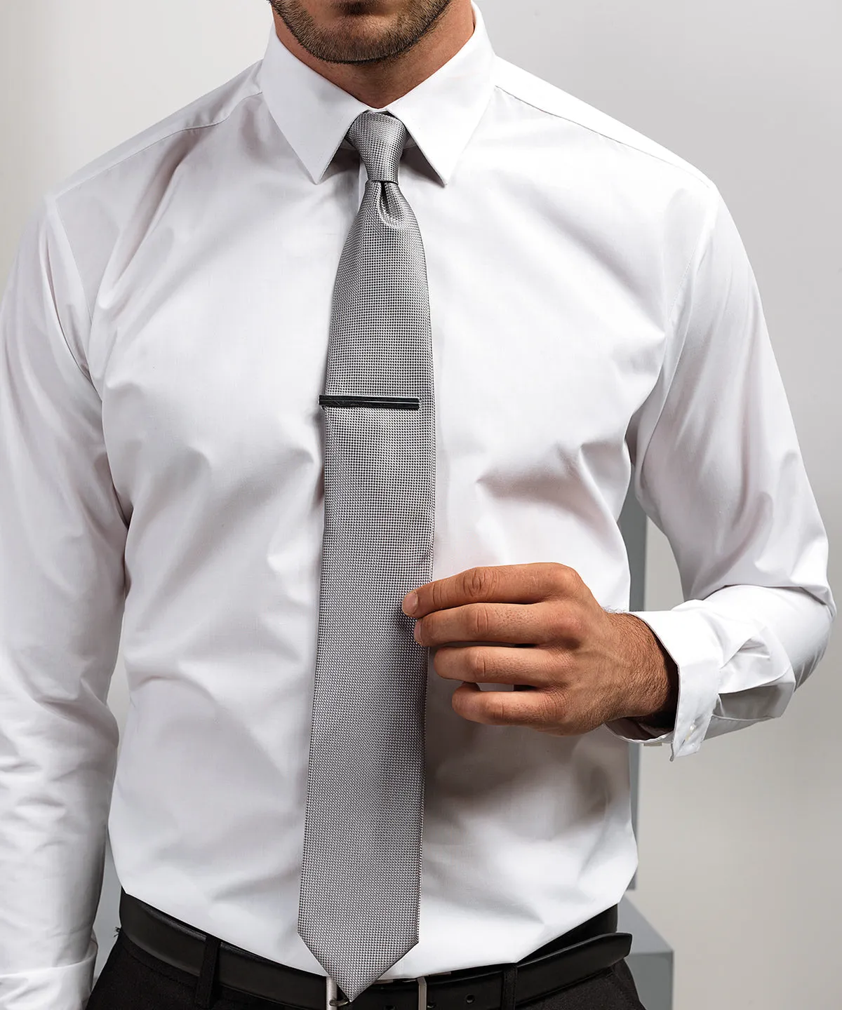 Black - Micro waffle tie