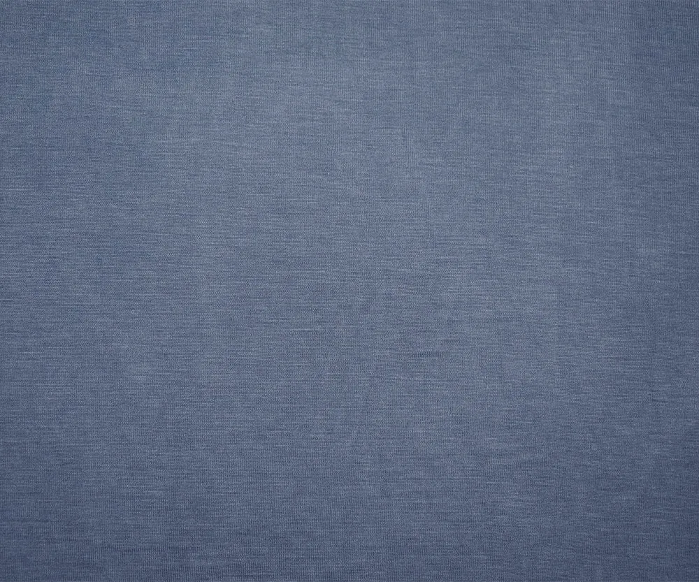 Blue Poly Washed Modal Poly Stretch  Spandex Solid Jersey Knit Fabric