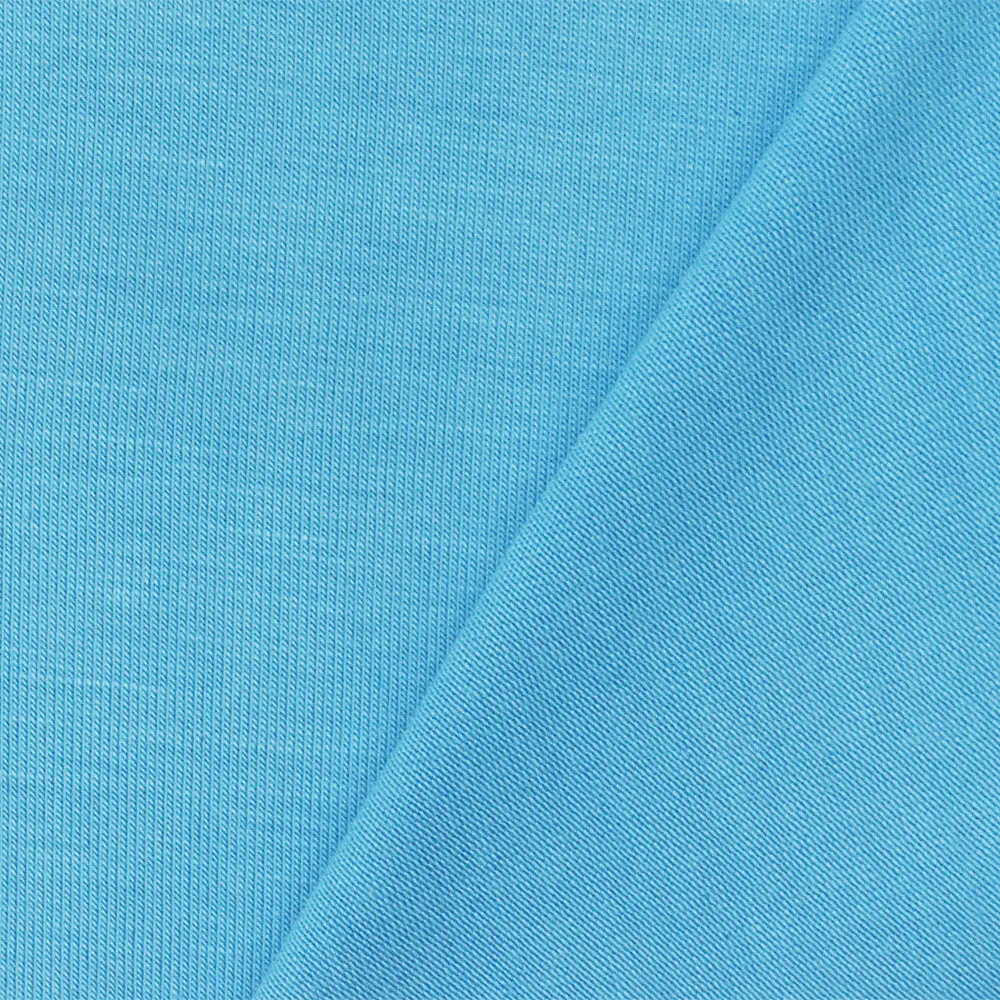 Blue Solid Stretch Spandex Rayon Modal Jersey Knit Fabric