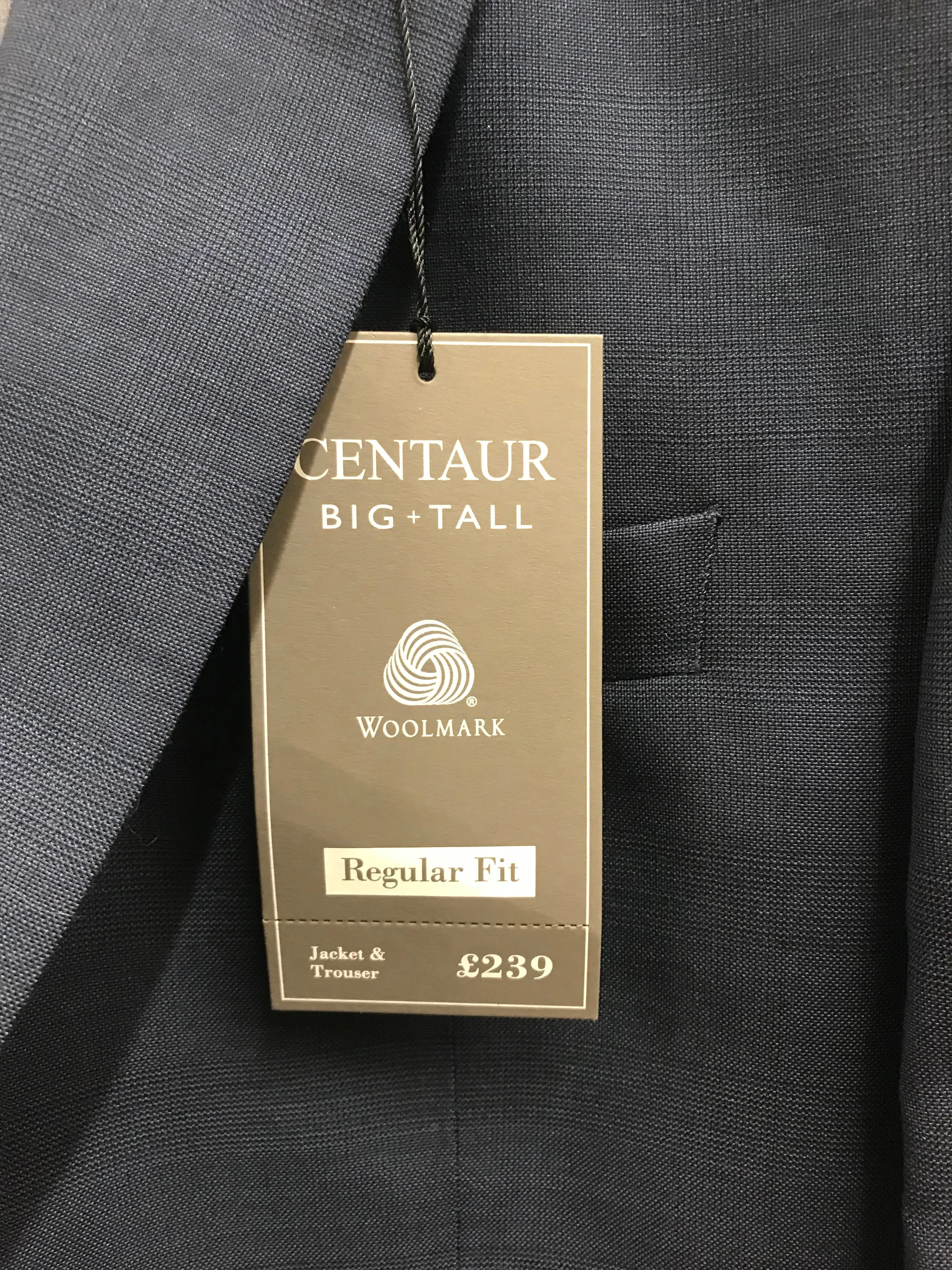 BNWT Centaur 44inch Regular Fit Navy Blue Suit Jacket