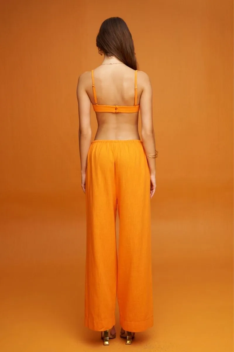 CAMELLIA ORANGE LOOSE FIT PANTS