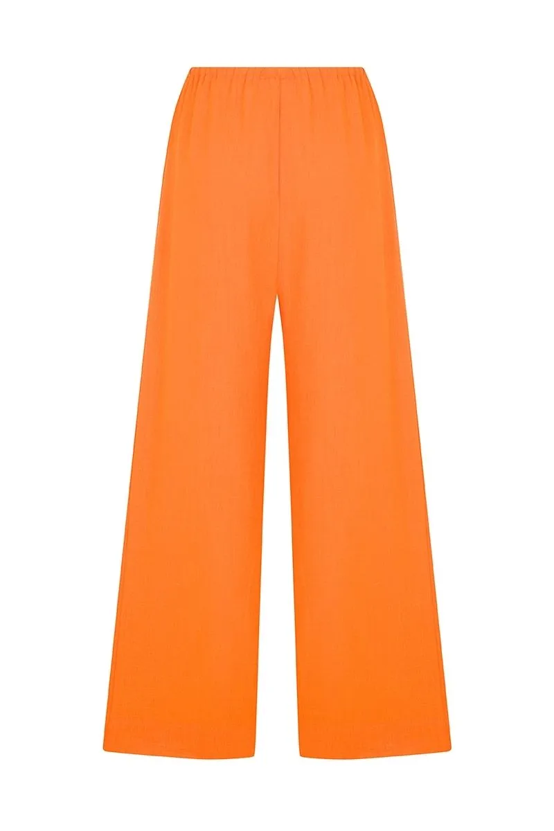 CAMELLIA ORANGE LOOSE FIT PANTS