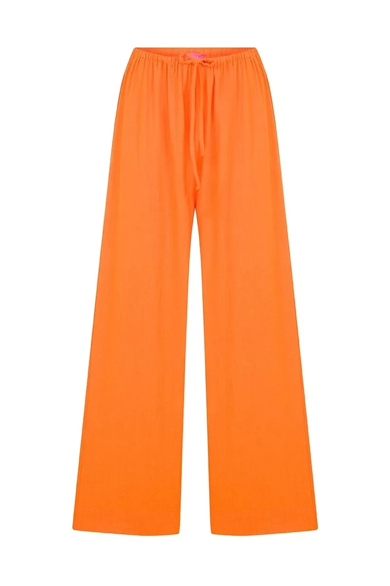 CAMELLIA ORANGE LOOSE FIT PANTS