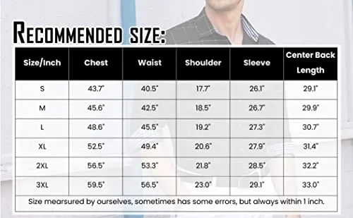 COOFANDY Mens Fashion Dress Shirts Button Down Shirt Long Sleeve Plaid Work Shirts for Men Casual Dress Shirts Purple XXXL 3XL