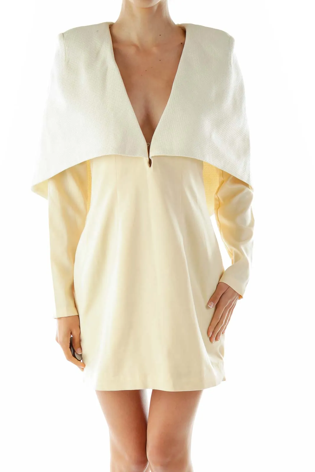 Cream Cape Dress