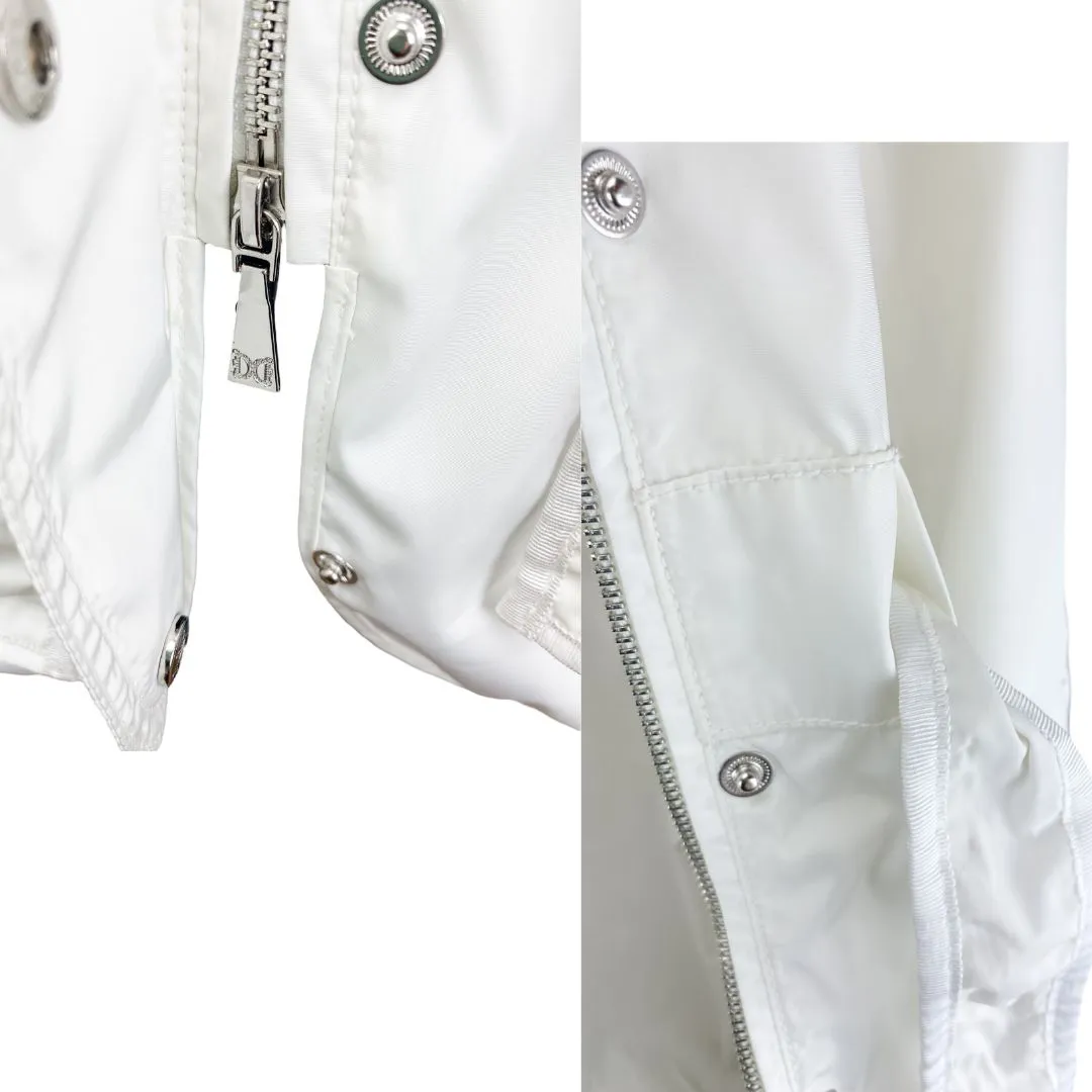 Dawn Levy Women's Lightweight Belted Rain Jacket Off White Size S