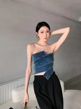 Denim Tube Top