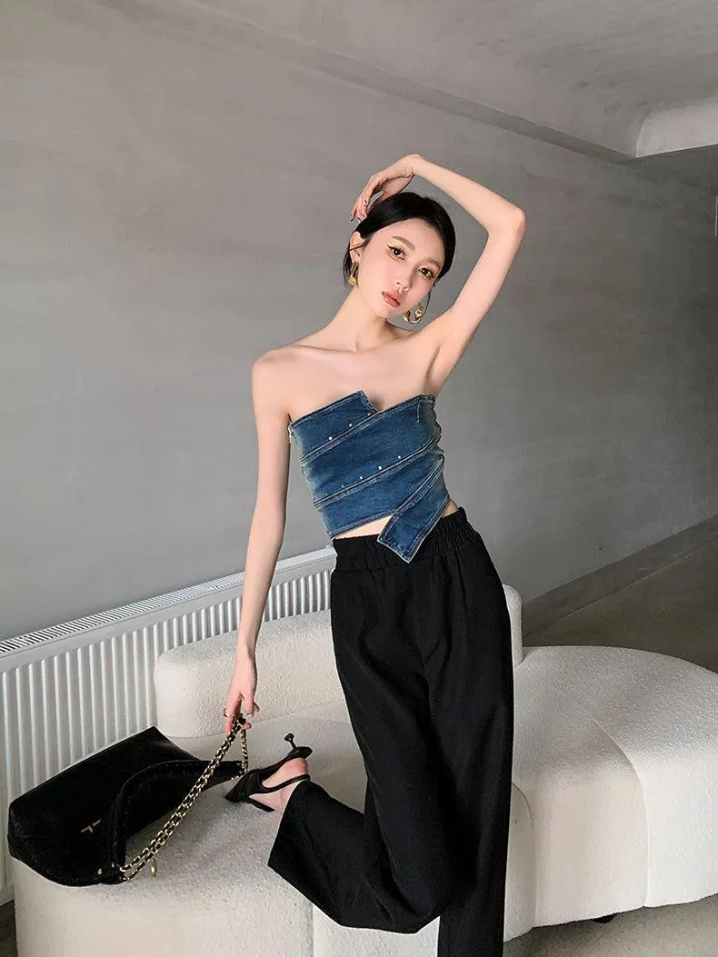 Denim Tube Top