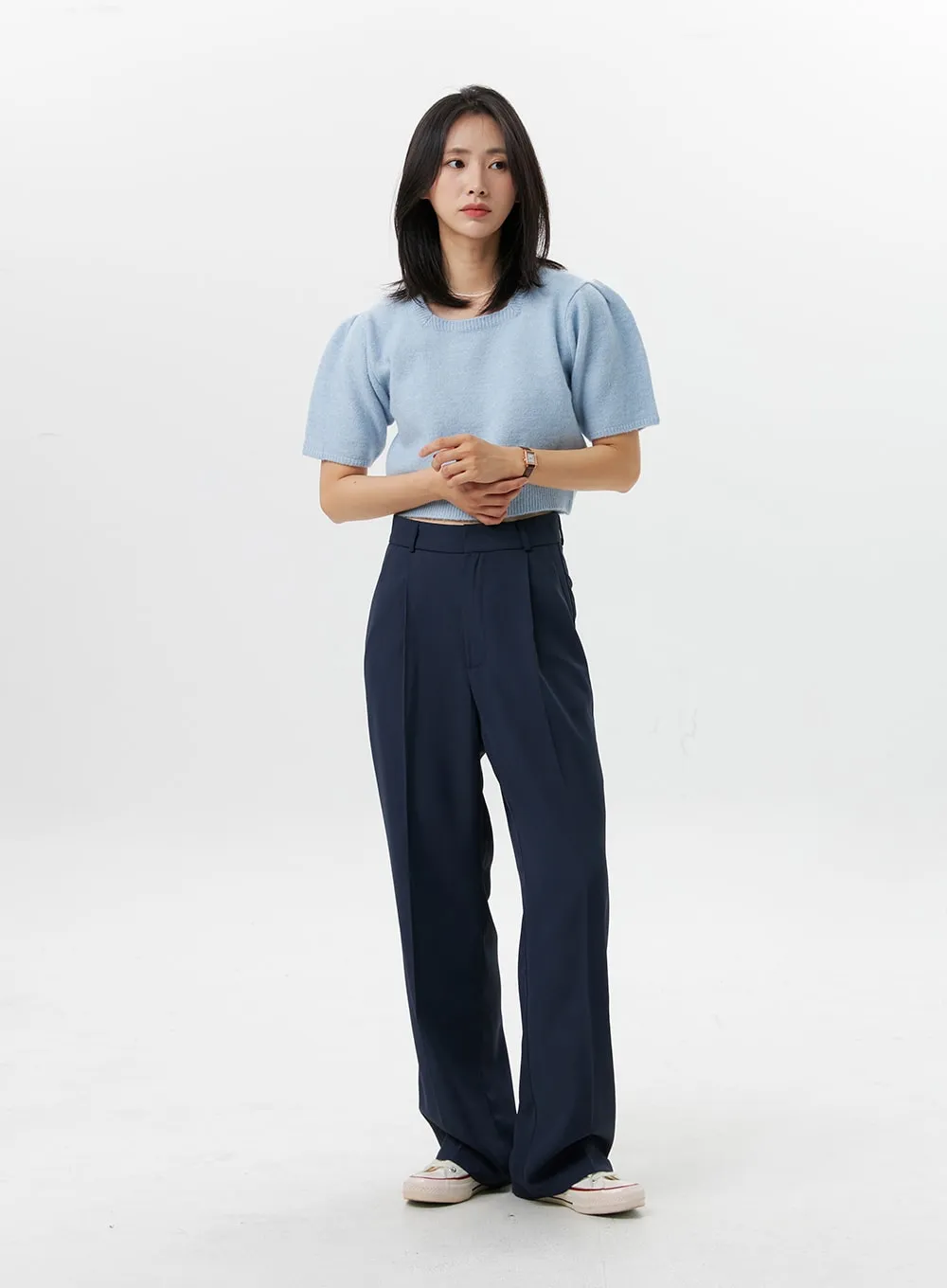 Loose-Fit Pintuck Pants OG318