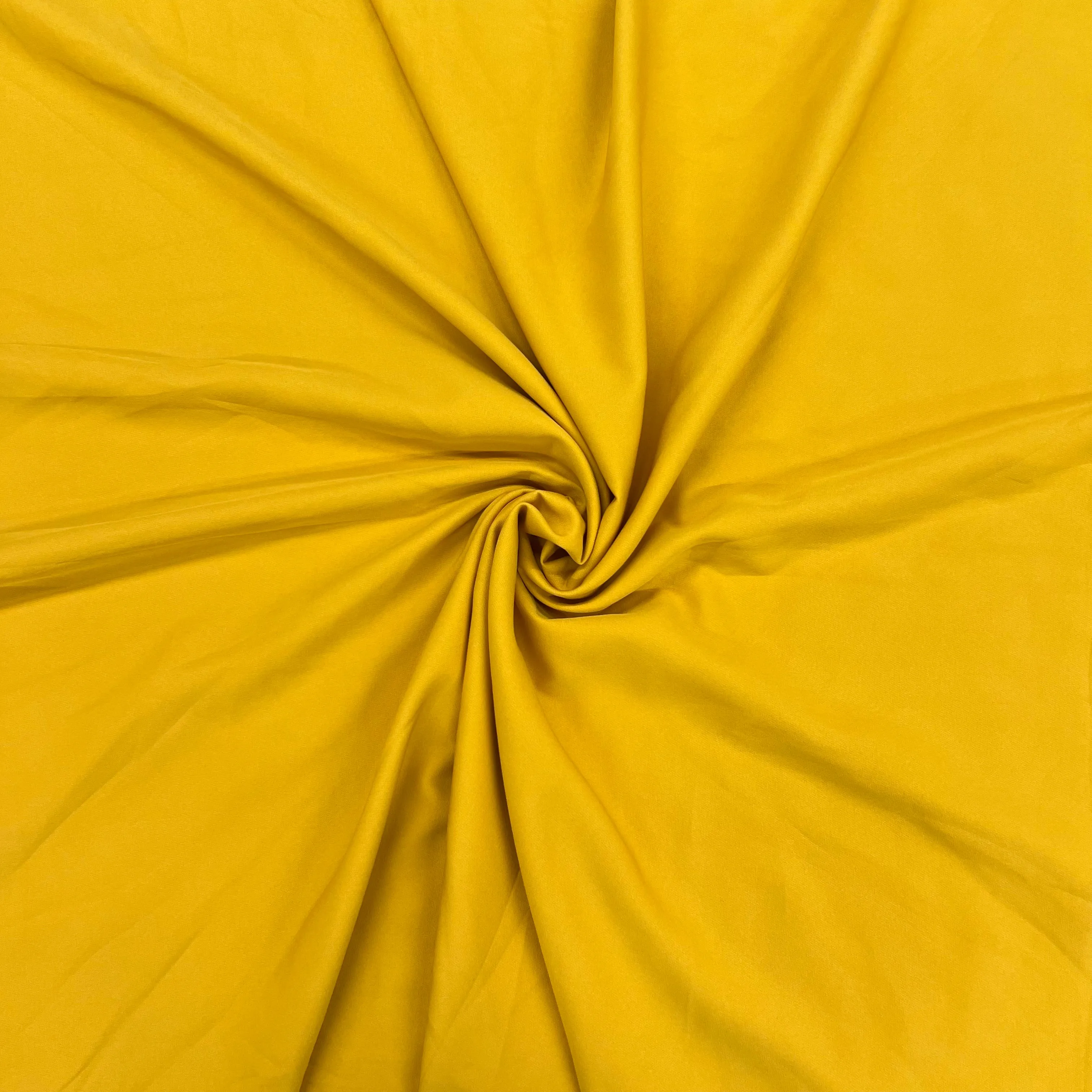 Mustard Yellow Solid Banana Crepe Fabric