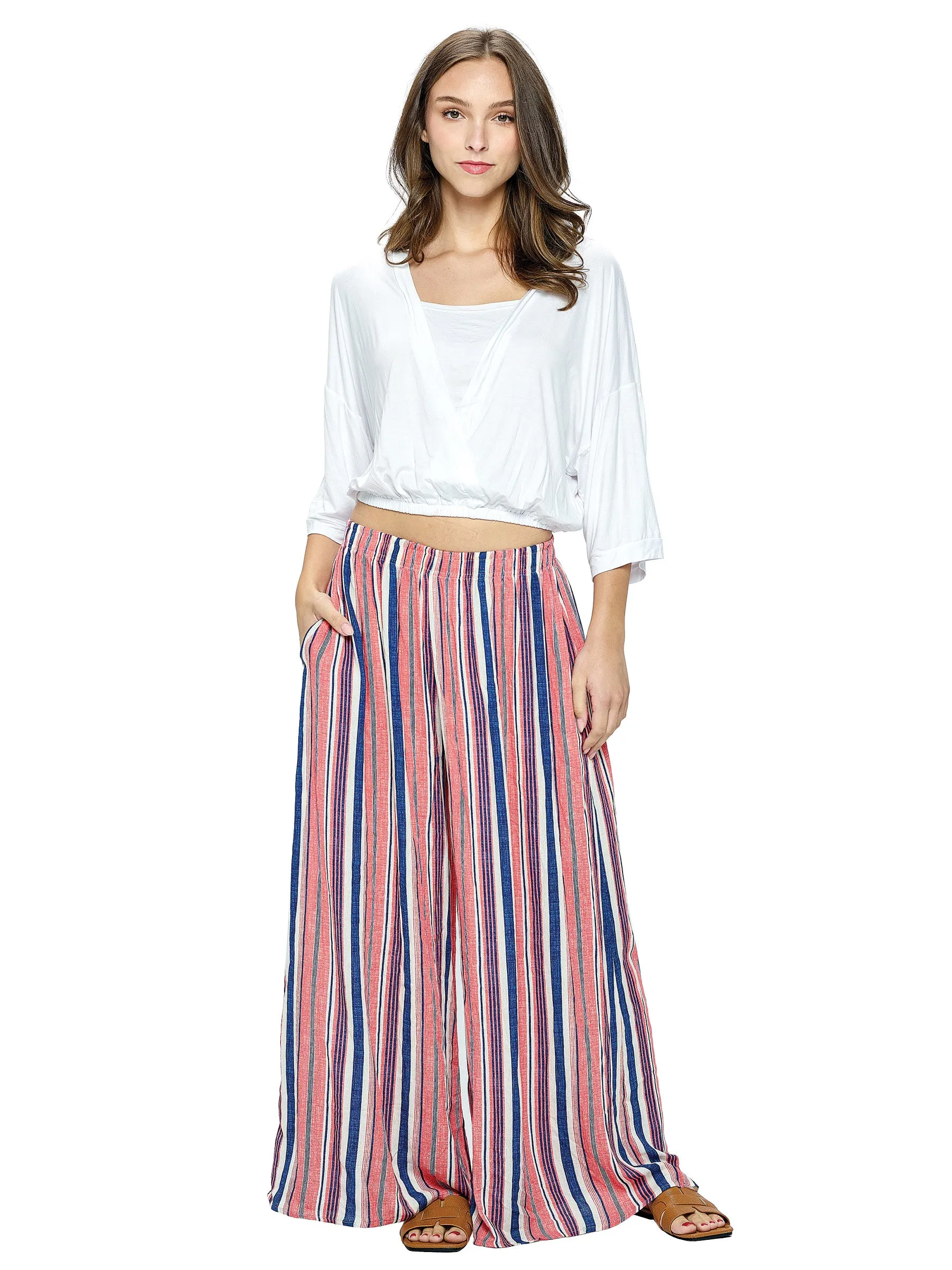 Pants Palazzo Loose Fit Striped