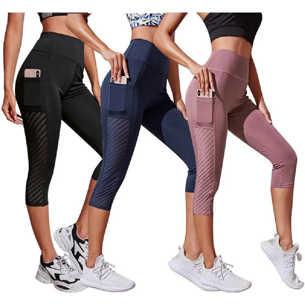 Pocket Slim Fit Cropped Yoga Pants