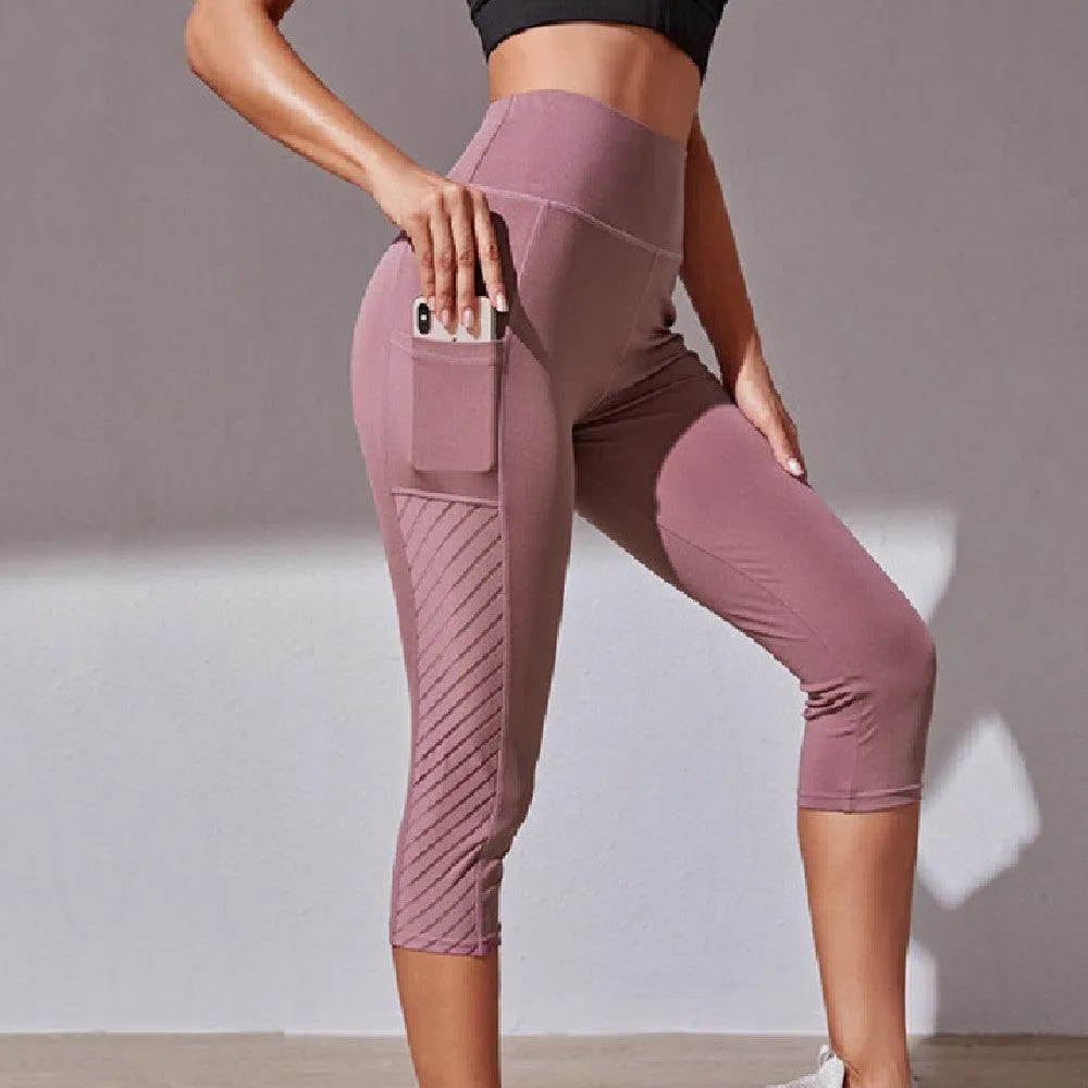 Pocket Slim Fit Cropped Yoga Pants