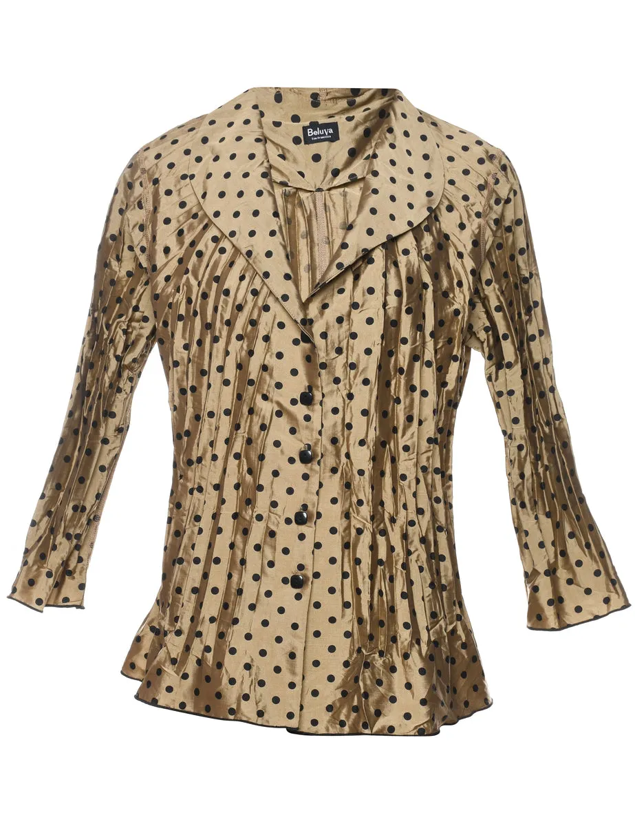 Polka Dots Evening Blouse - L