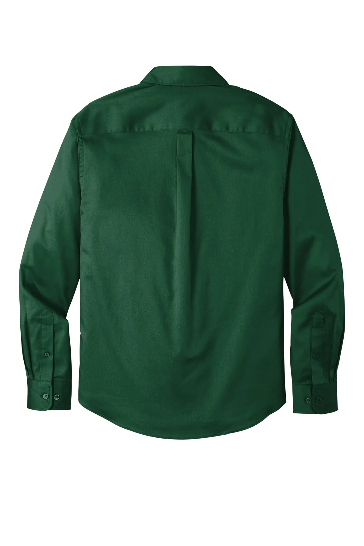 Port Authority® Long Sleeve SuperPro React™ Twill Shirt - Dark Green