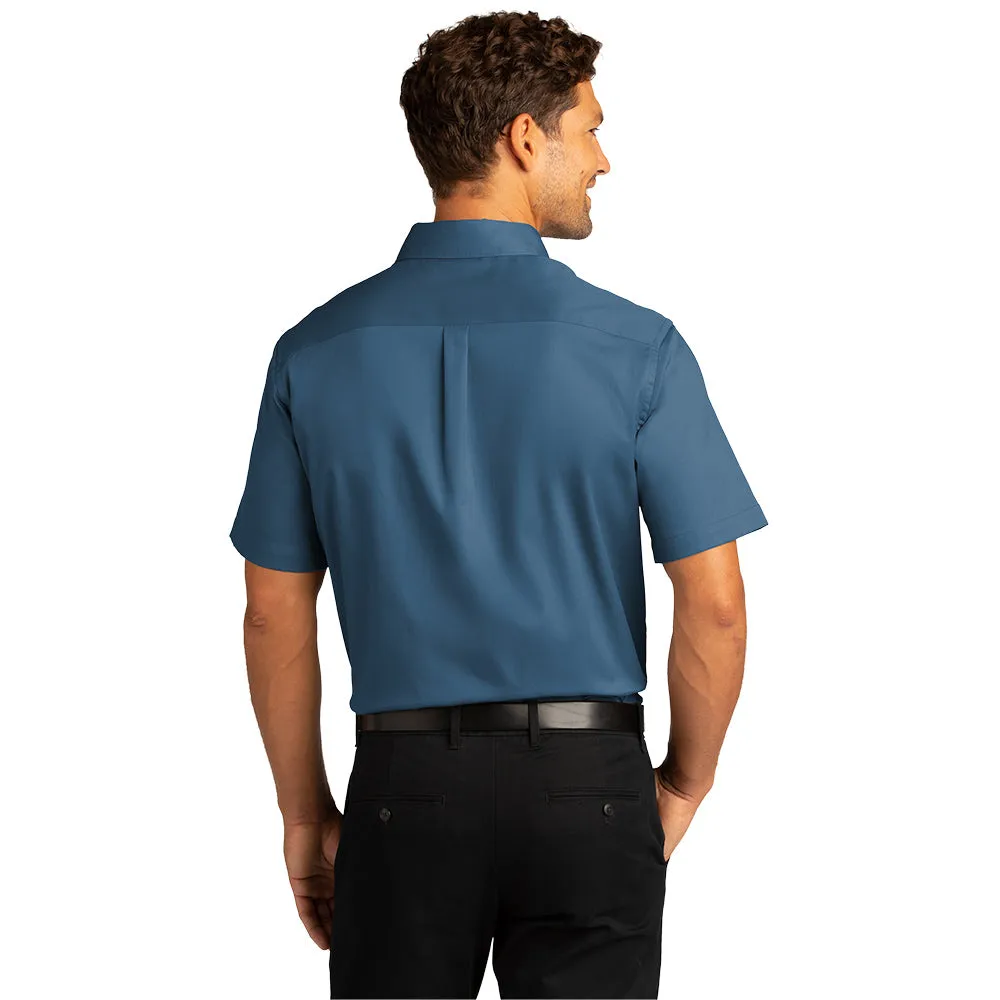 Port Authority® Short Sleeve SuperPro React™ Twill Shirt - Regatta Blue