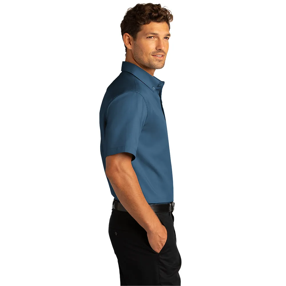 Port Authority® Short Sleeve SuperPro React™ Twill Shirt - Regatta Blue