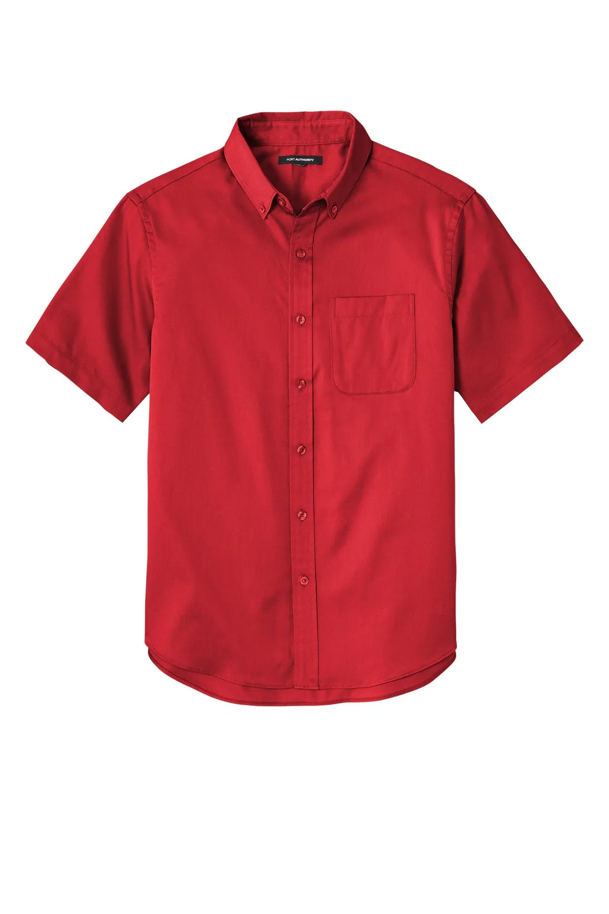 Port Authority® Short Sleeve SuperPro React™ Twill Shirt- Rich Red