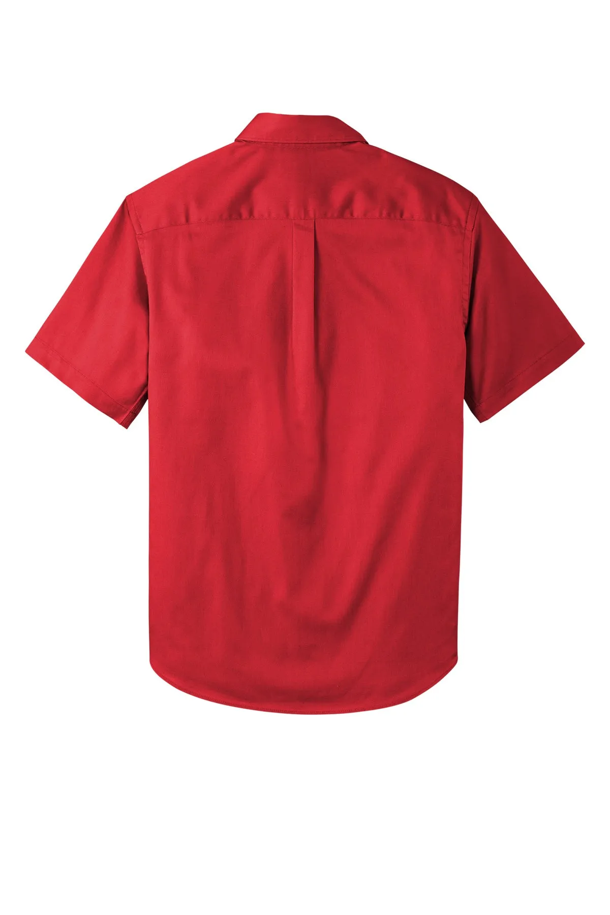 Port Authority® Short Sleeve SuperPro React™ Twill Shirt- Rich Red