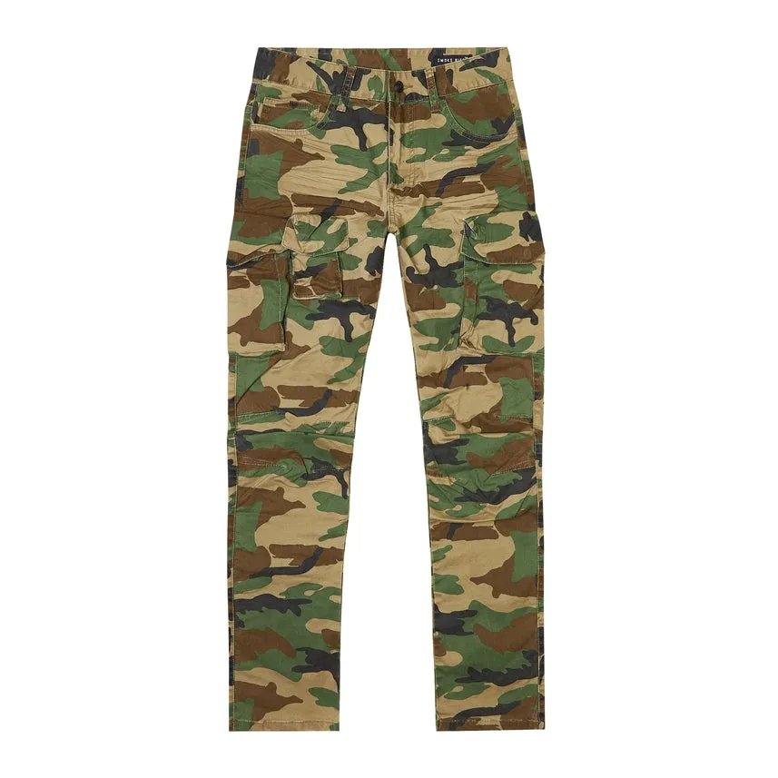 Slim Utility Twill Pants - Wood Camo