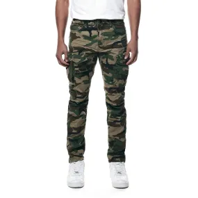 Slim Utility Twill Pants - Wood Camo