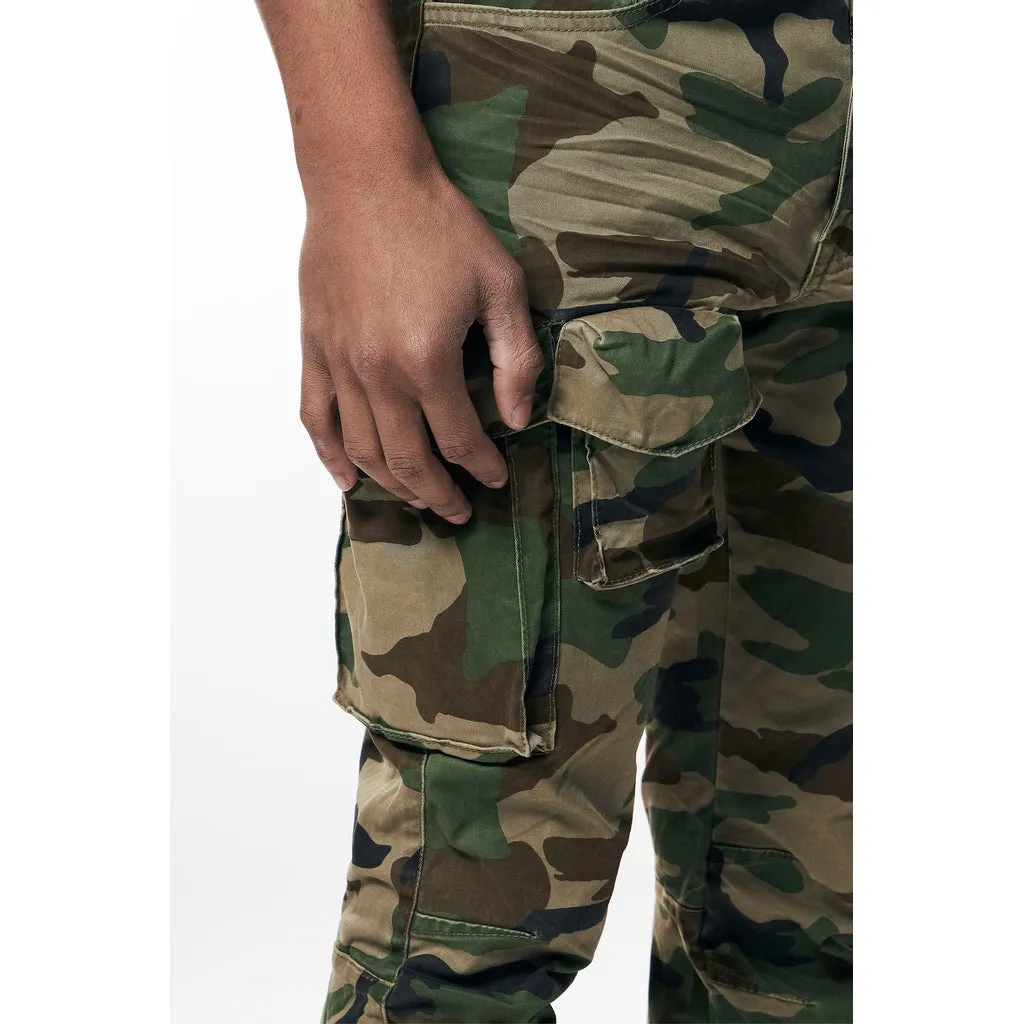 Slim Utility Twill Pants - Wood Camo