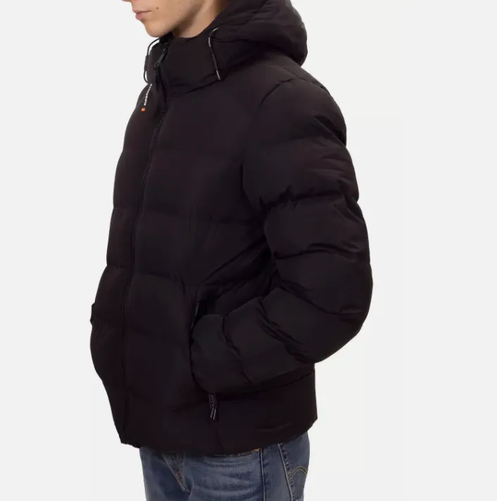 SUPERDRY HOODED SPORTS PUFFER BLACK M5011905A-02A