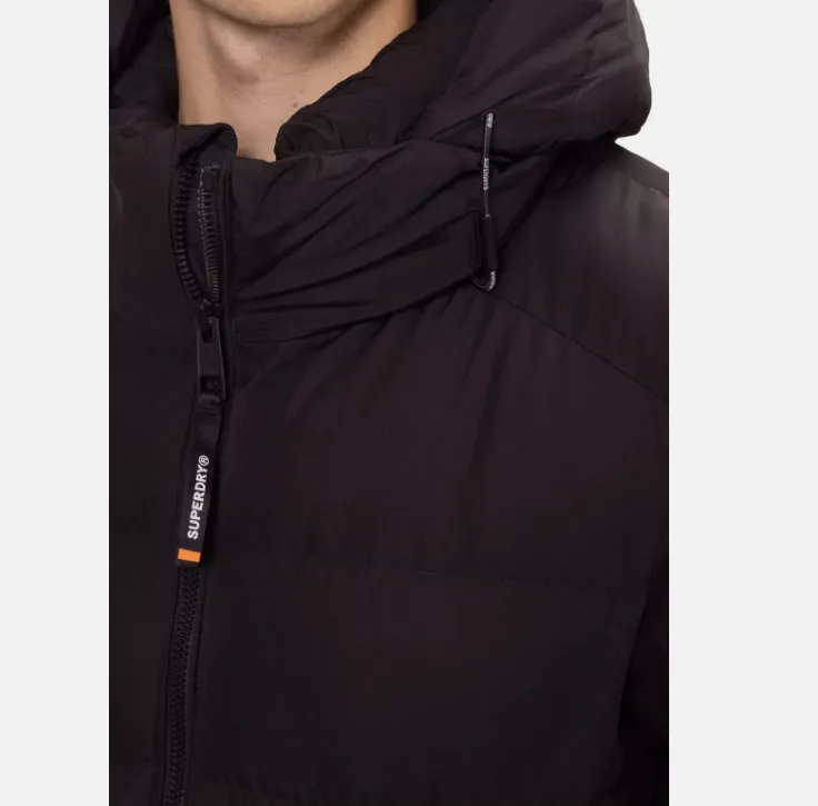 SUPERDRY HOODED SPORTS PUFFER BLACK M5011905A-02A