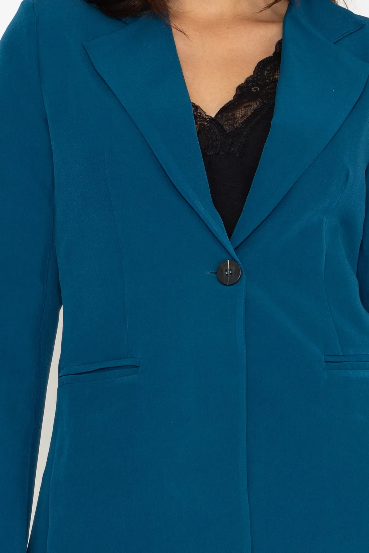 Teal Fitted Blazer