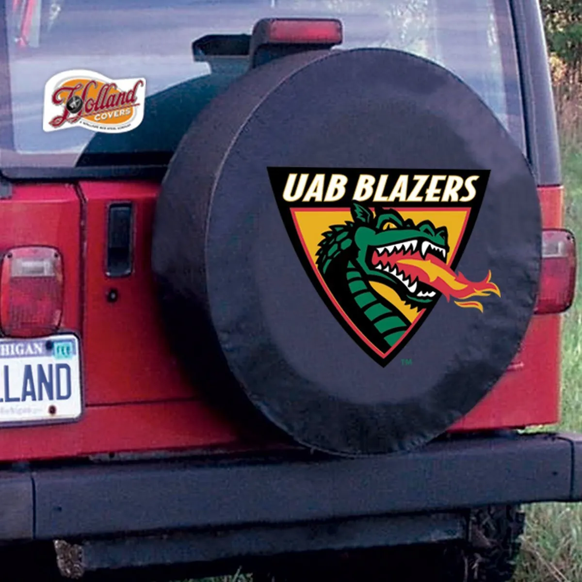 UAB Blazers HBS Black Vinyl Fitted Spare Car Tire Cover